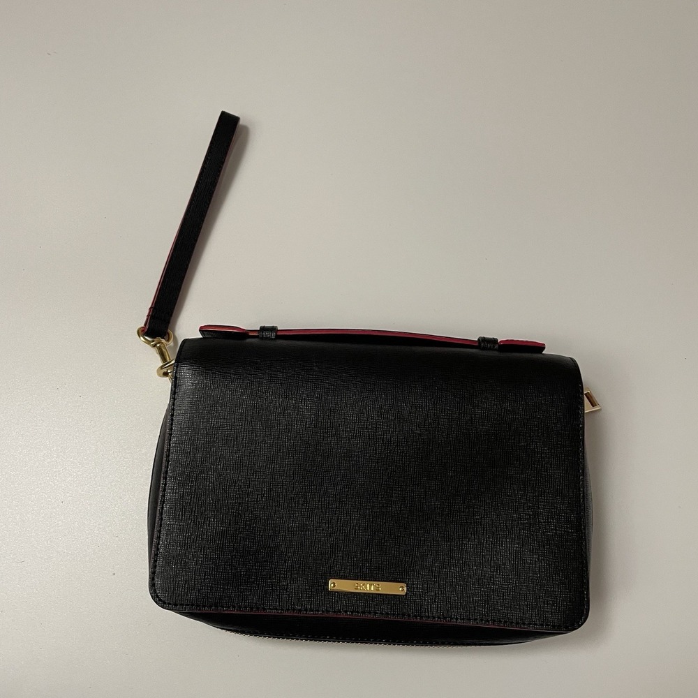 SKITS Providence‎ Clever Saffiano Leather Bag Black Crossbody Tech Bag READ B25